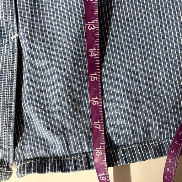 Vintage Bill Blass Jeans Petite Light Blue Striped Denim Mini Skirt Size 8P EUC - Picture 8 of 11